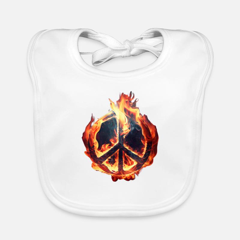 Flame sends peace Organic Baby Bibs