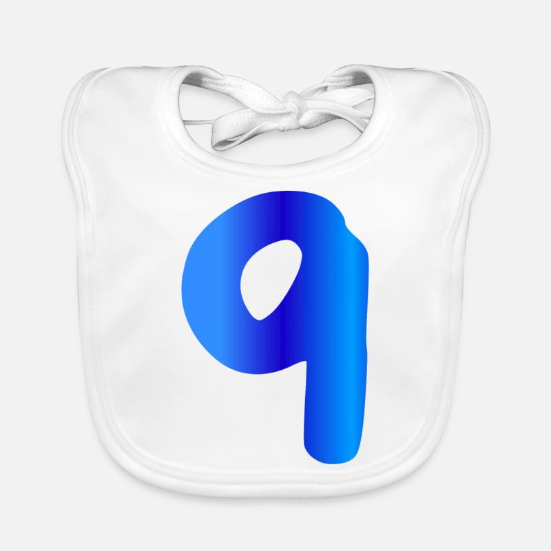 9 Jahre Geburtstag blue Baby Bio-Lätzchen