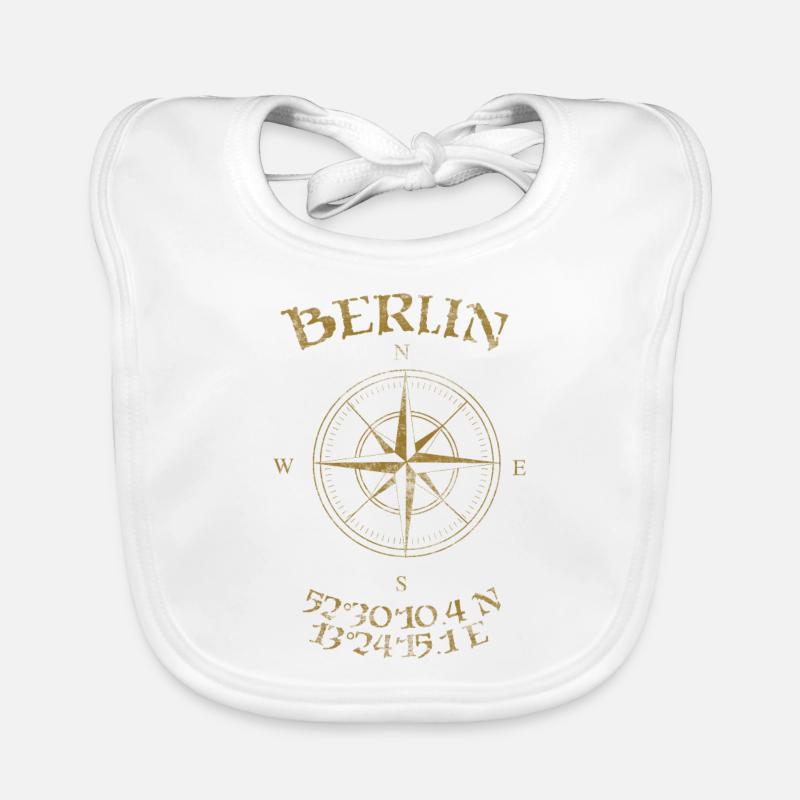 Compass coordinates Berlin Organic Baby Bibs