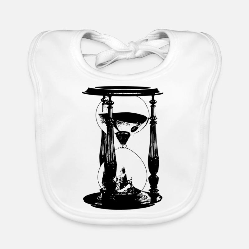 Hourglass black Organic Baby Bibs