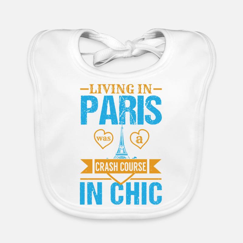 LIVING IN PARIS WAS A CRASH COURSE IN CHIC Organic Baby Bibs