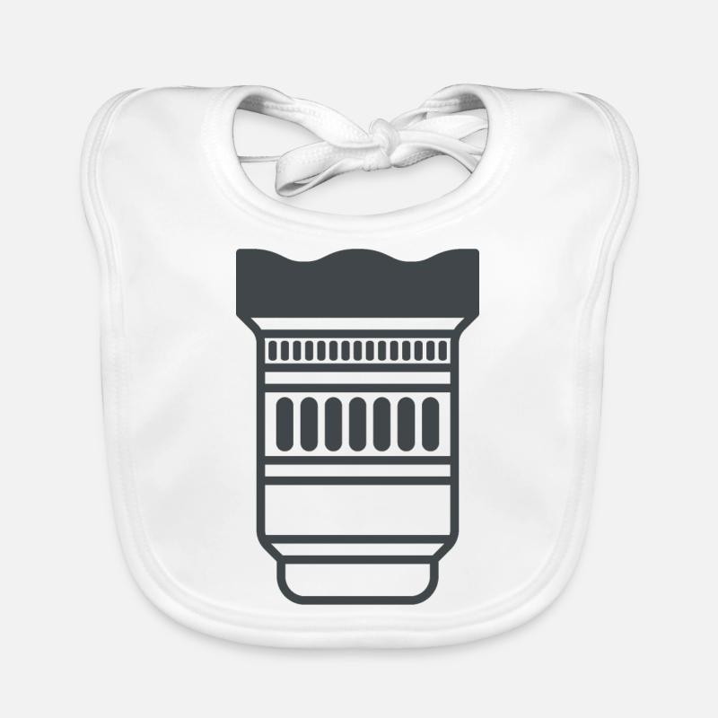 Camera Lens Organic Baby Bibs