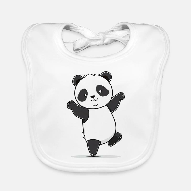 Tanzender Panda Baby Bio-Lätzchen