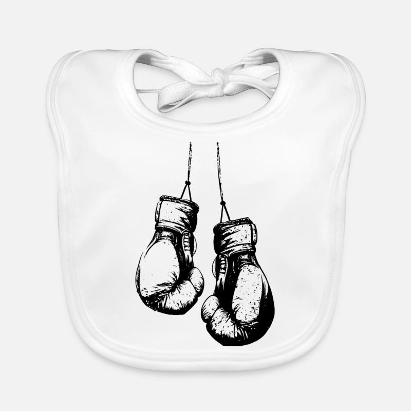 Gants de boxe suspendus noir Bavoir bio Bébé