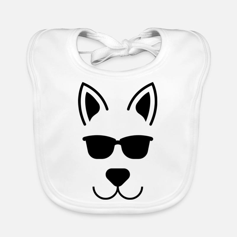 Chien cool avec des lunettes de soleil Bavoir bio Bébé
