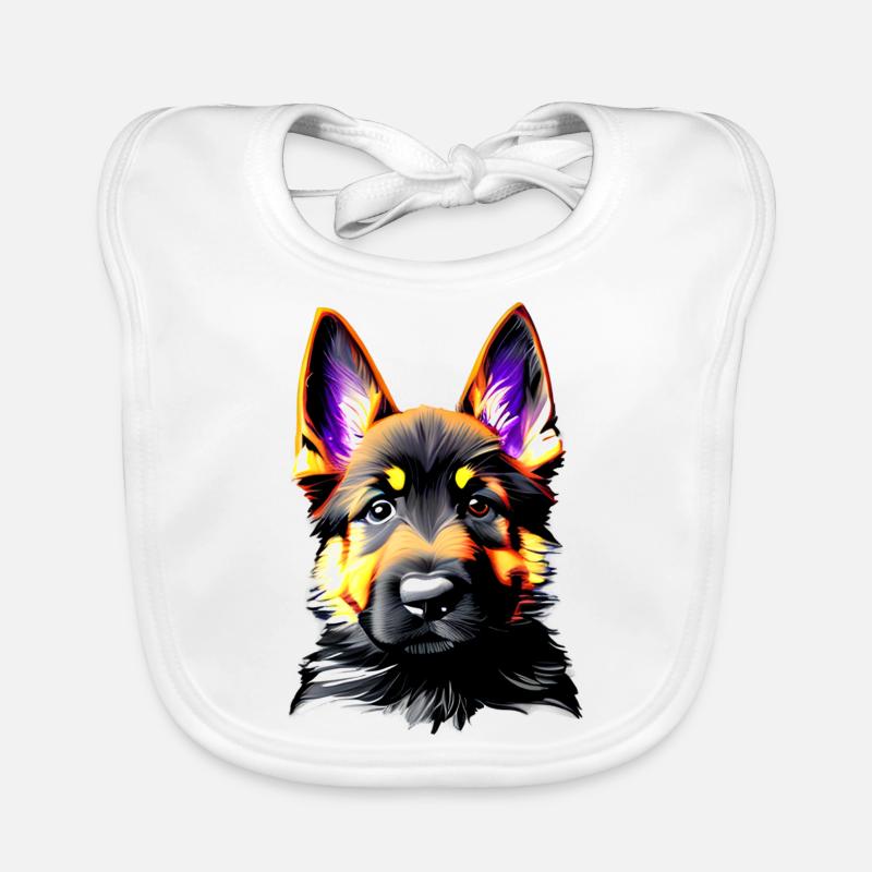 Puppy German Shepherd Dog Owner Organic Baby Bibs