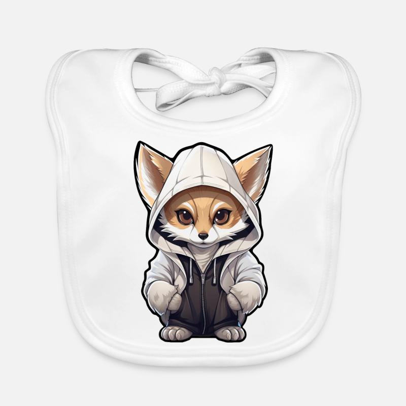Fennec Fox cool en tenue décontractée Bavoir bio Bébé