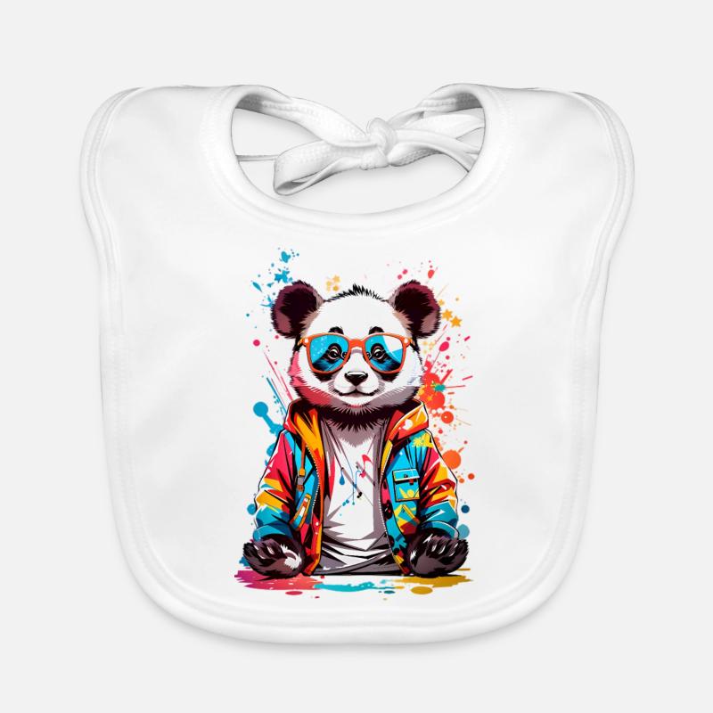 Coole Panda Baby Bio-Lätzchen