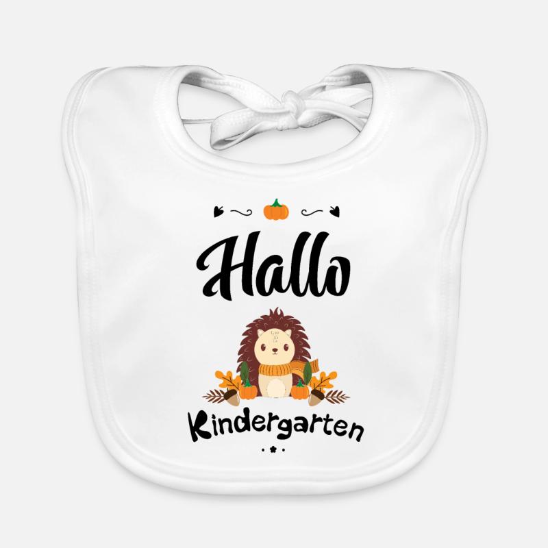 süßer Igel Design mit Herbstmotiven Baby Bio-Lätzchen