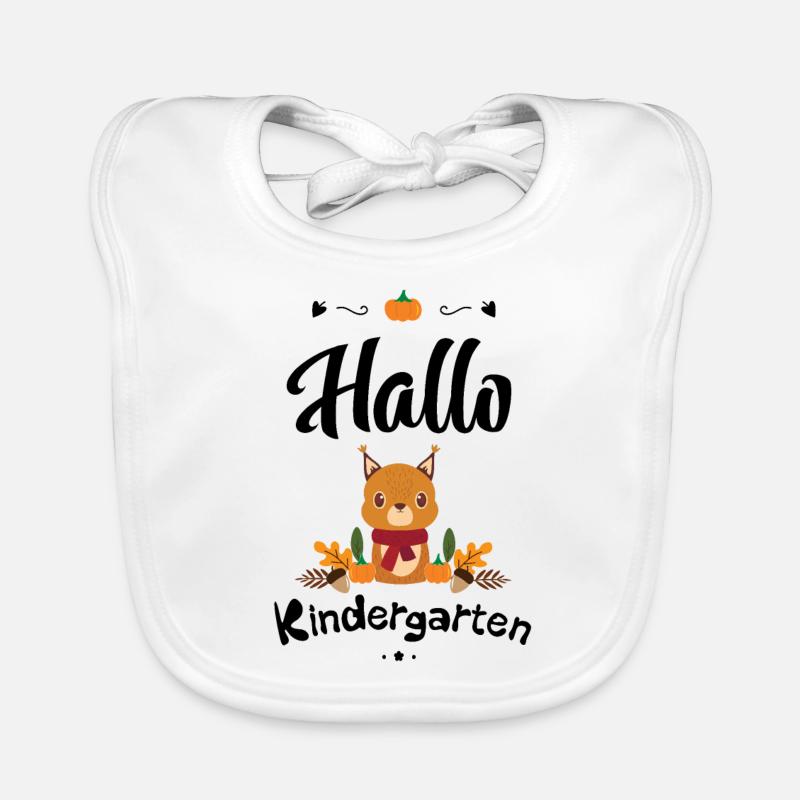 süßes Eichhörnchen Design mit Herbstmotiven Baby Bio-Lätzchen