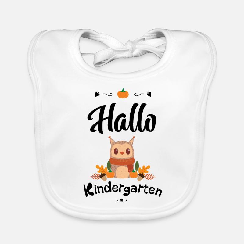 süßes Eulen Design mit Herbstmotiven Baby Bio-Lätzchen