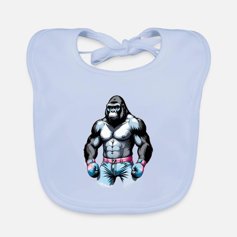 Gorille Boxe Bavoir bio Bébé