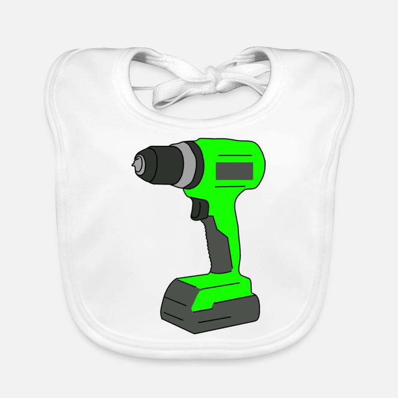Cordless Screwdriver Craftsman Do-It-Yourself Tool Organic Baby Bibs