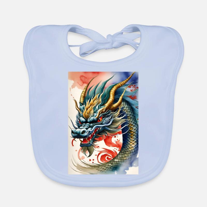 Année du Dragon VI Bavoir bio Bébé