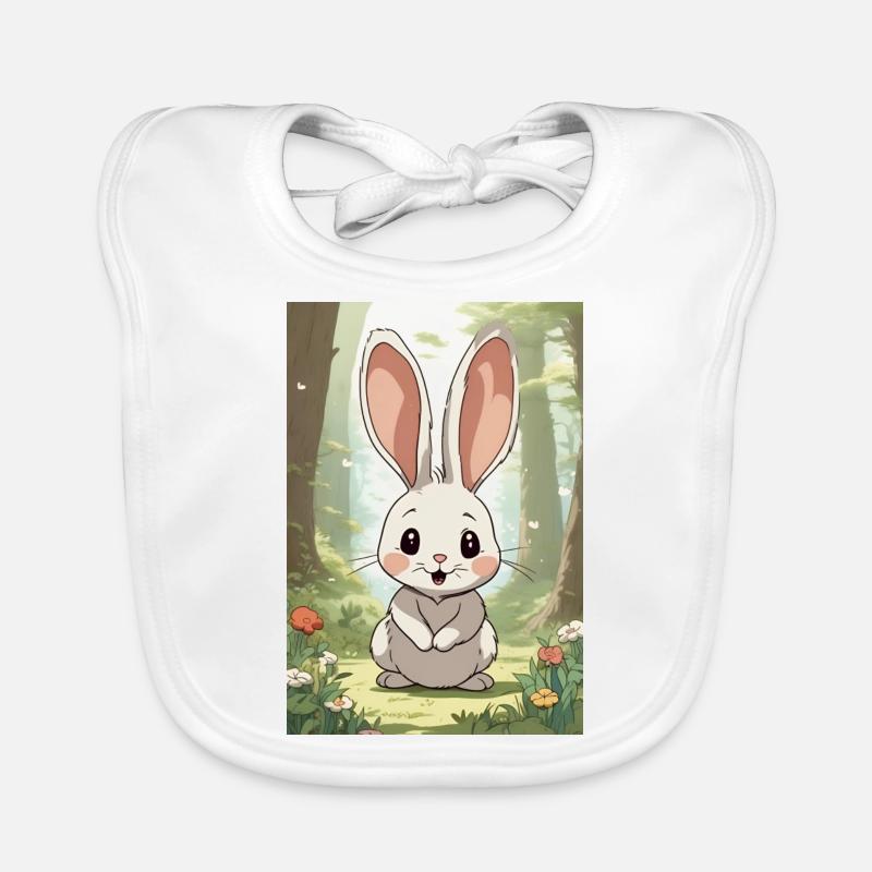 Cartoon Bunny Organic Baby Bibs