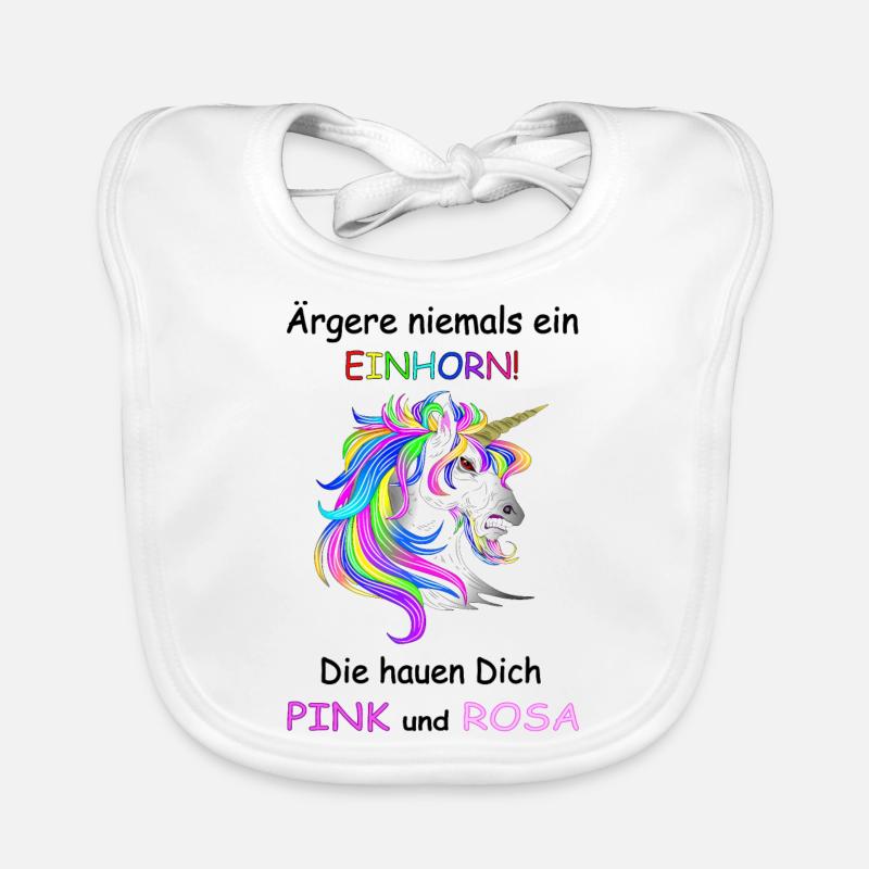 Einhörner nicht Ärgern Baby Bio-Lätzchen