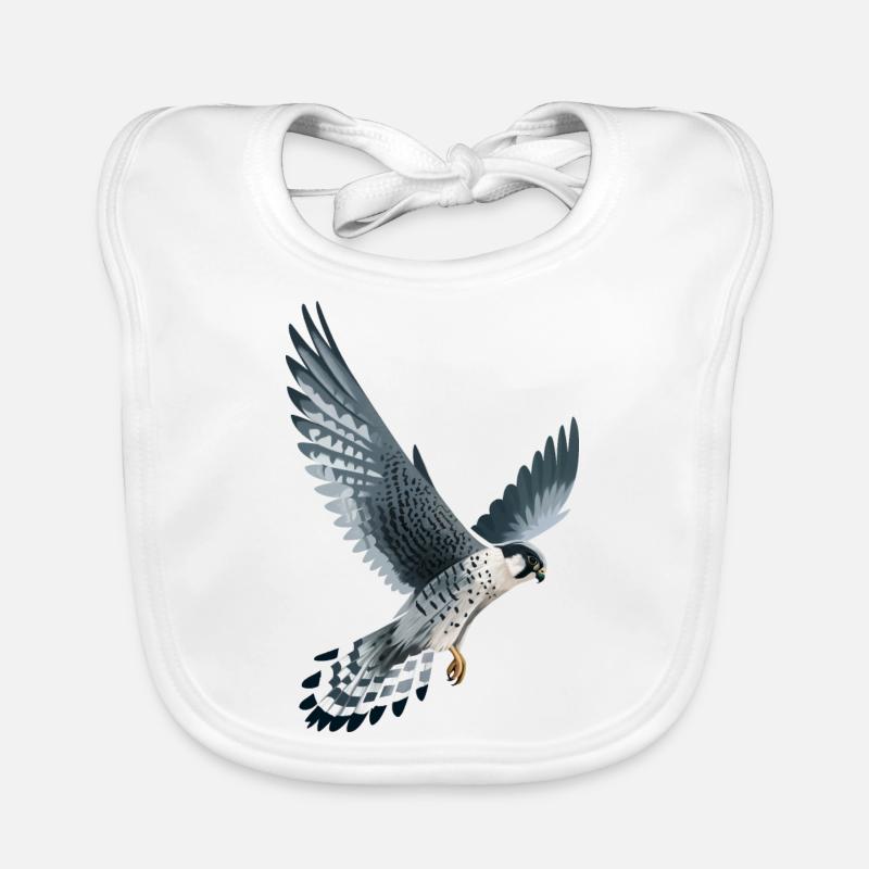 Wanderfalke im Flug Baby Bio-Lätzchen