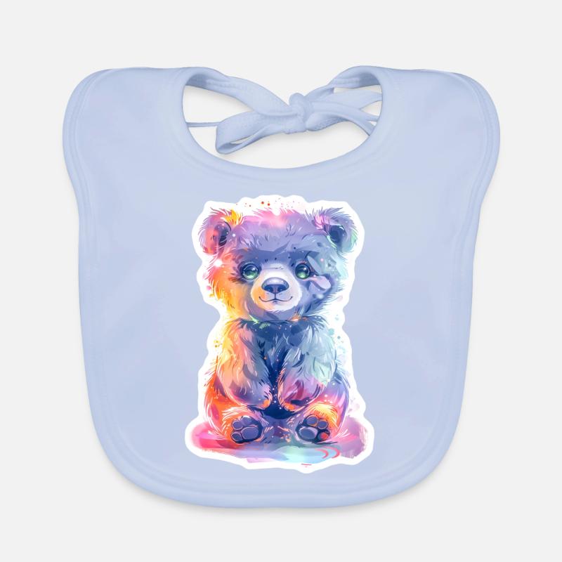 Ours néon mignon Bavoir bio Bébé