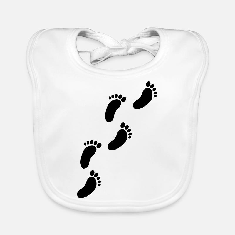 Fußabdrücke Baby Bio-Lätzchen