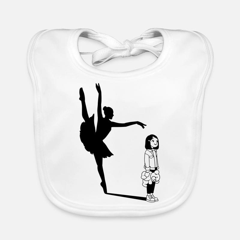 Ballet / Danseuse de ballet / Ballerine - Bavoir bio Bébé - blanc
