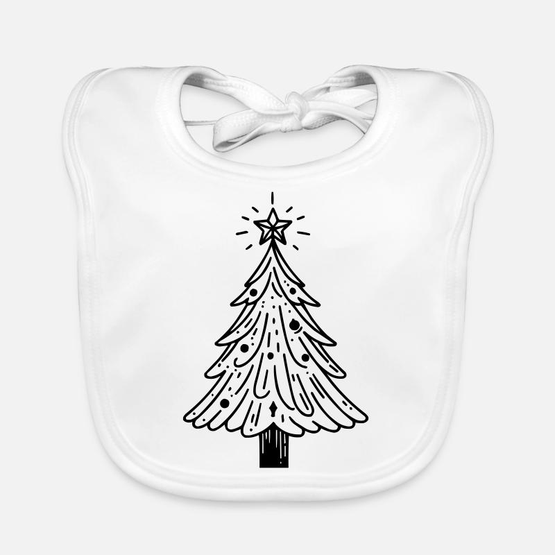 Christmas tree Organic Baby Bibs