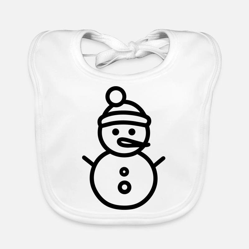 Snowman Organic Baby Bibs