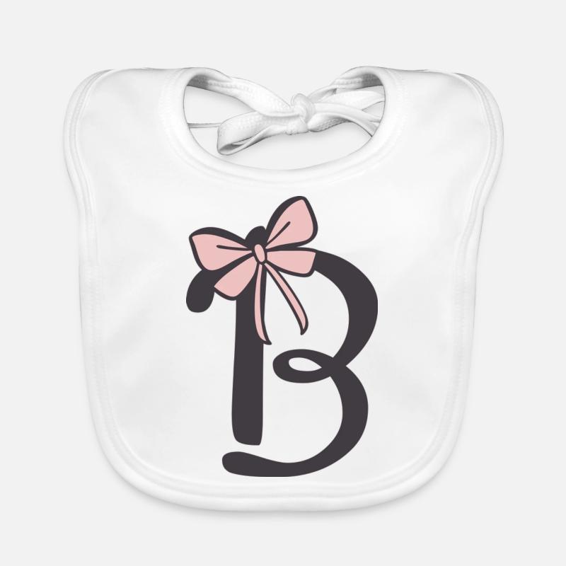Ruban lettre initiale B Bavoir bio Bébé
