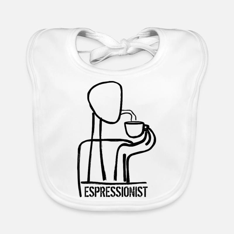 Espressionist - Espresso - Kaffee trinken Baby Bio-Lätzchen