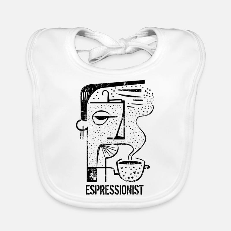 Espressionniste, Expressionnisme, Jeu de mots, Peinture Bavoir bio Bébé