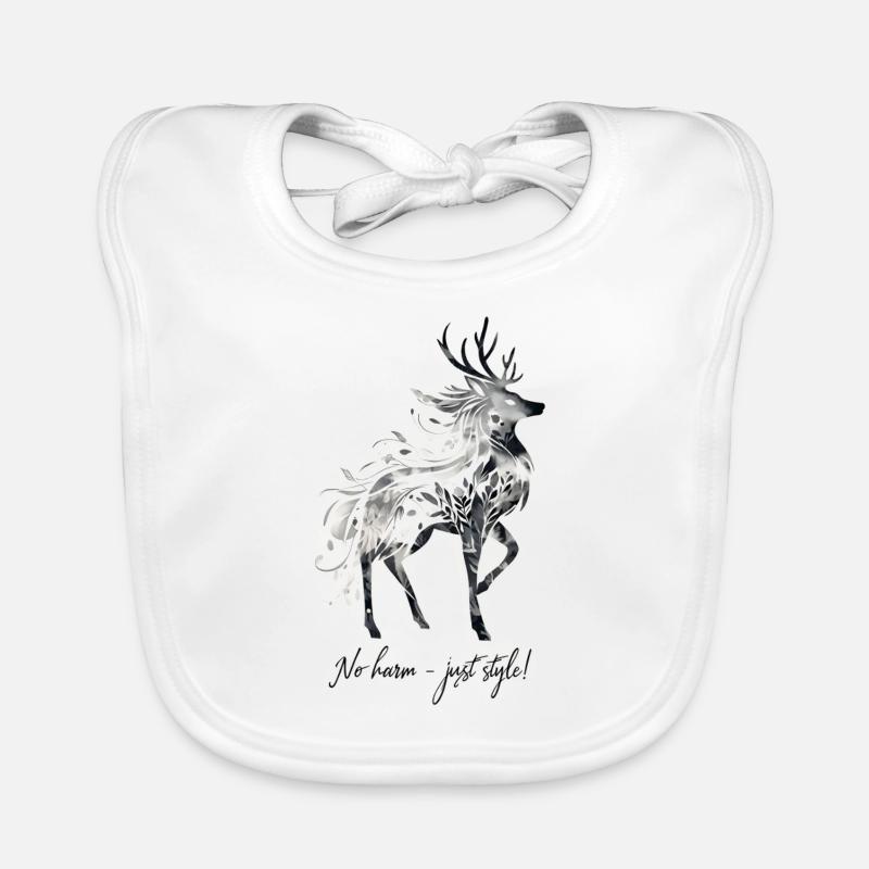Hirsch Tier Spruch Geschenk Baby Bio-Lätzchen