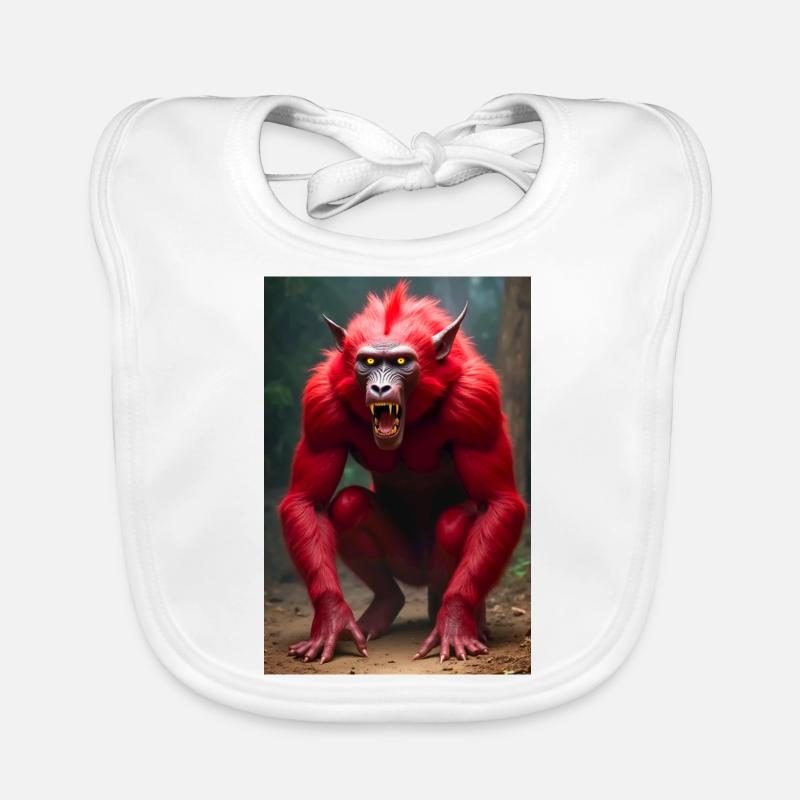 Abi, mysterious god of judgment, standing in a gra Organic Baby Bibs