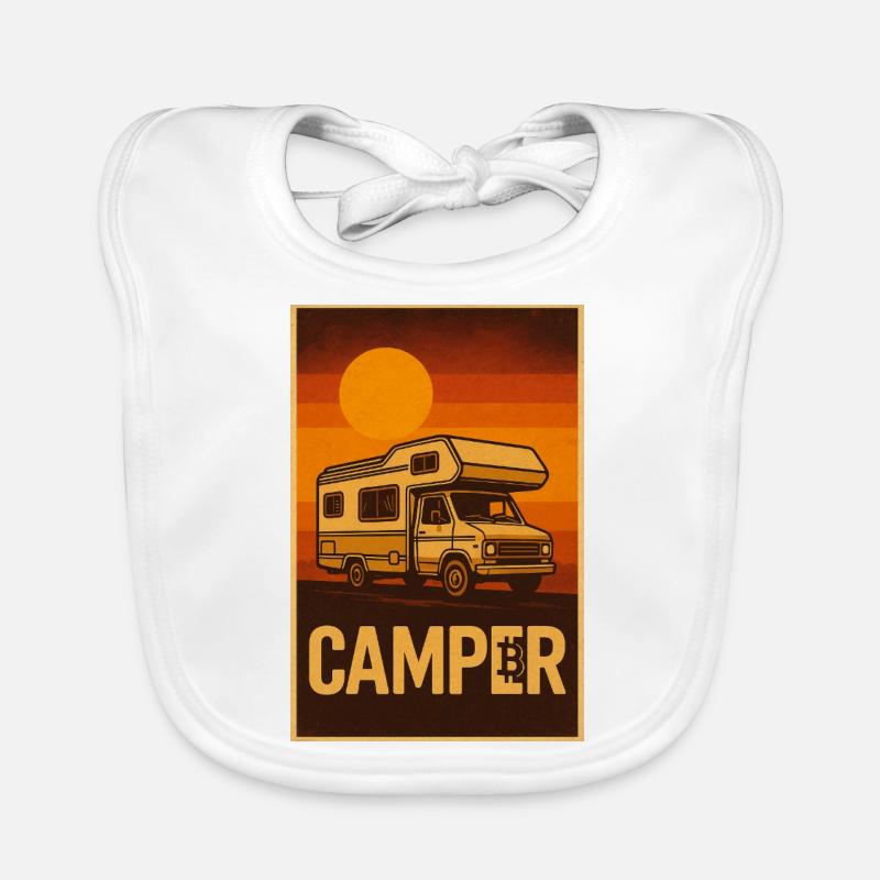 Camper meets Bitcoin Organic Baby Bibs