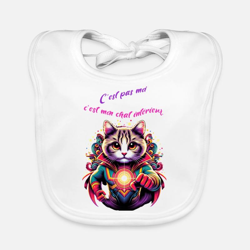 C’ est pas moi c est mon chat interieur Bavoir bio Bébé
