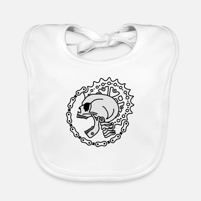 Skull Chain Punk-2c Baby Bio-Lätzchen