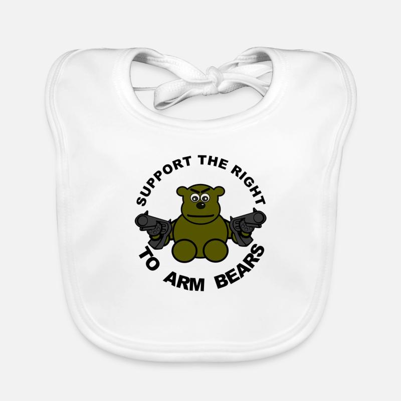 Support The Right To Arm Bears Organic Baby Bibs