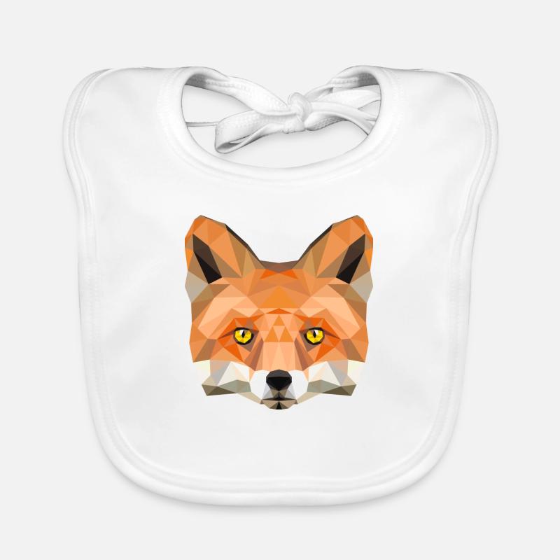 renard renarde poly illustration de renard bas de Bavoir bio Bébé