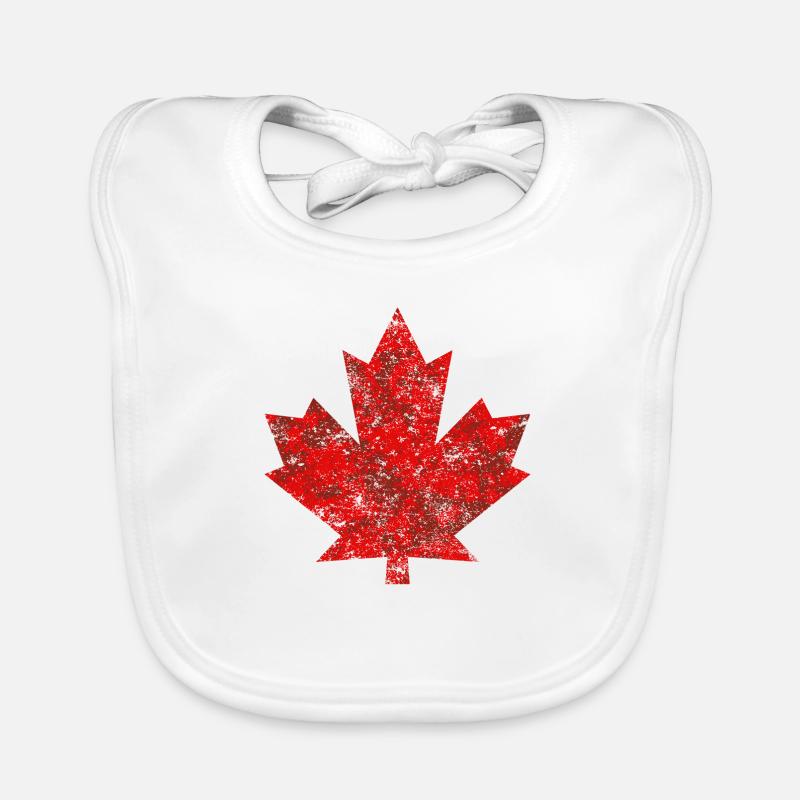 Canada Canada Maple Leaf Maple Leaf Grunge America Organic Baby Bibs