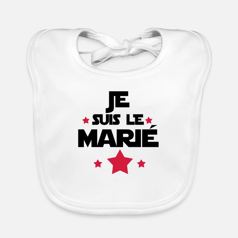 JE SUIS LE marié,citations,message Bavoir bio Bébé