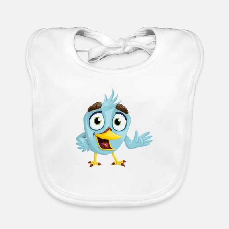 Vogel - Baby Bio-Lätzchen - Weiß