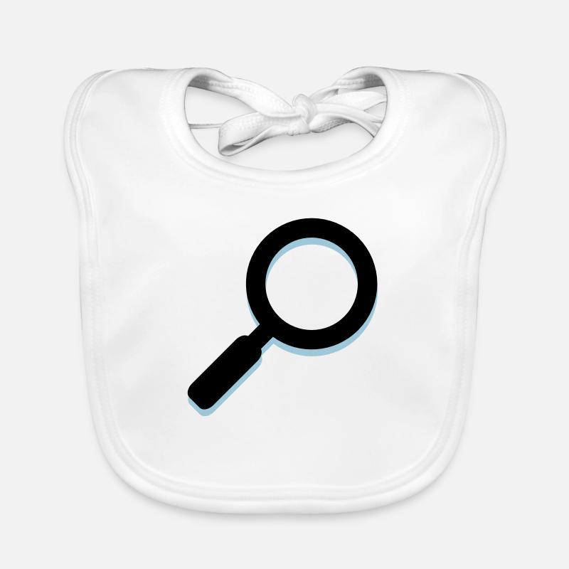 magnifying glass Organic Baby Bibs