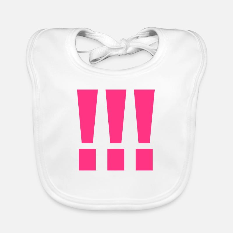 !, Exclamation mark Organic Baby Bibs