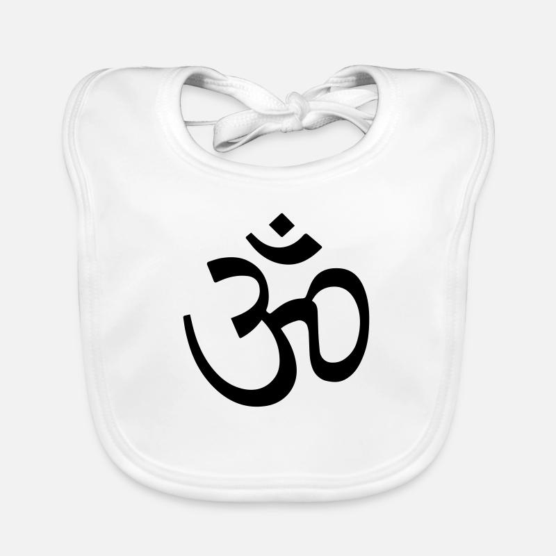 Om Symbol Holy Syllable Hindu Buddhist Mantra Aum Organic Baby Bibs
