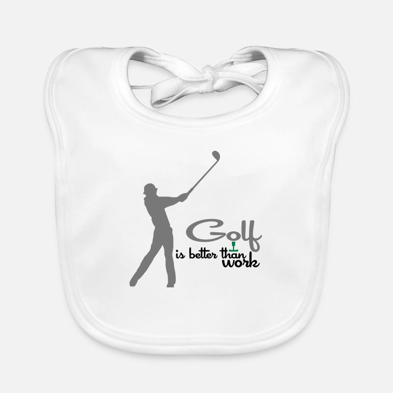Golf - Baby Bio-Lätzchen - Weiß