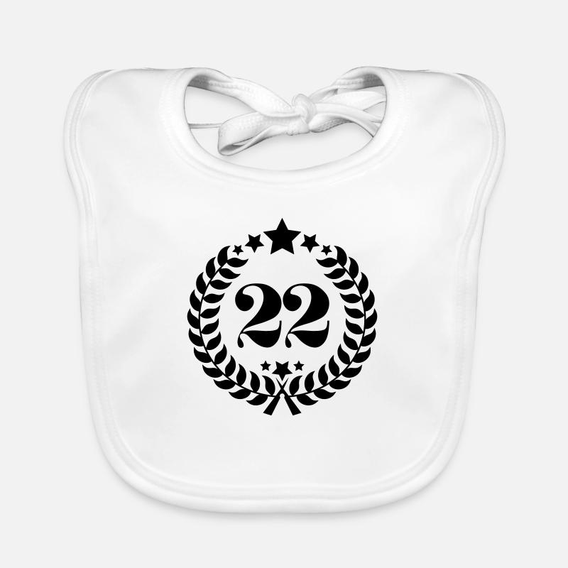 22ter numéro de bague d'anniversaire de 22 ans. Bavoir bio Bébé