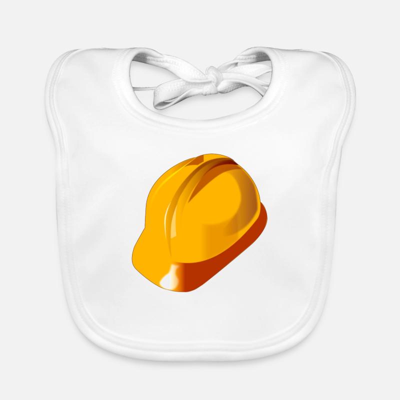 Hardhat helmet construction gift Organic Baby Bibs