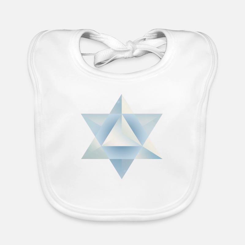 Merkaba - Baby Bio-Lätzchen - Weiß