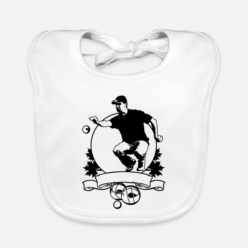 Blason pétanque flex - Bavoir bio Bébé - blanc