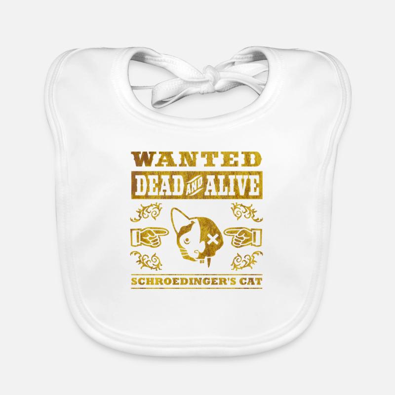 Schroedinger's cat, distressed Organic Baby Bibs