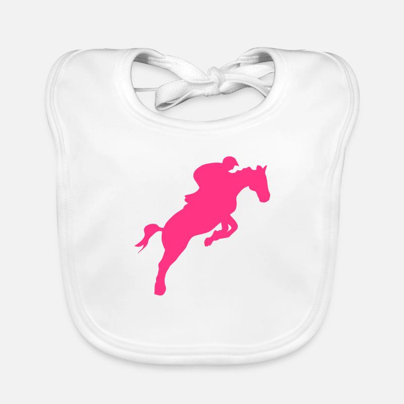 equitation horse obstacle cavalier11 its Organic Baby Bibs