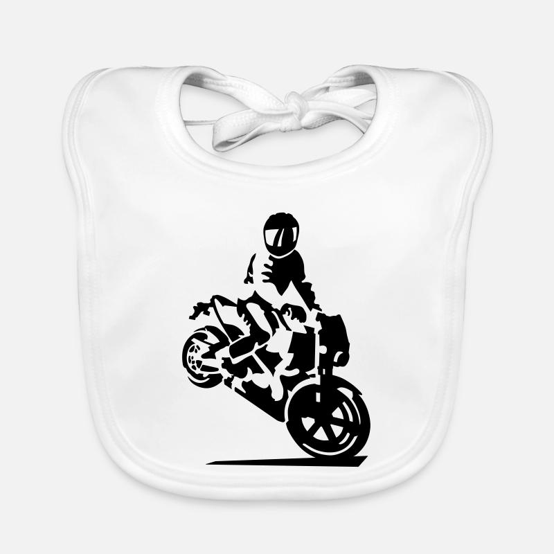 Motorrad stunt Baby Bio-Lätzchen